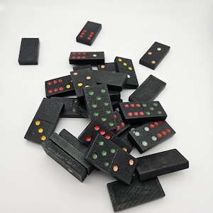 Vintage Colour Domino Set - Complete Set - No Box