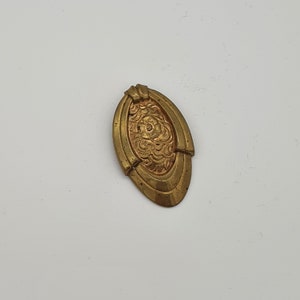 Art Deco Brass Dress Clip