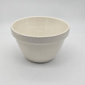 Vintage White Pudding Bowl - Ceramic - Made in England - Small