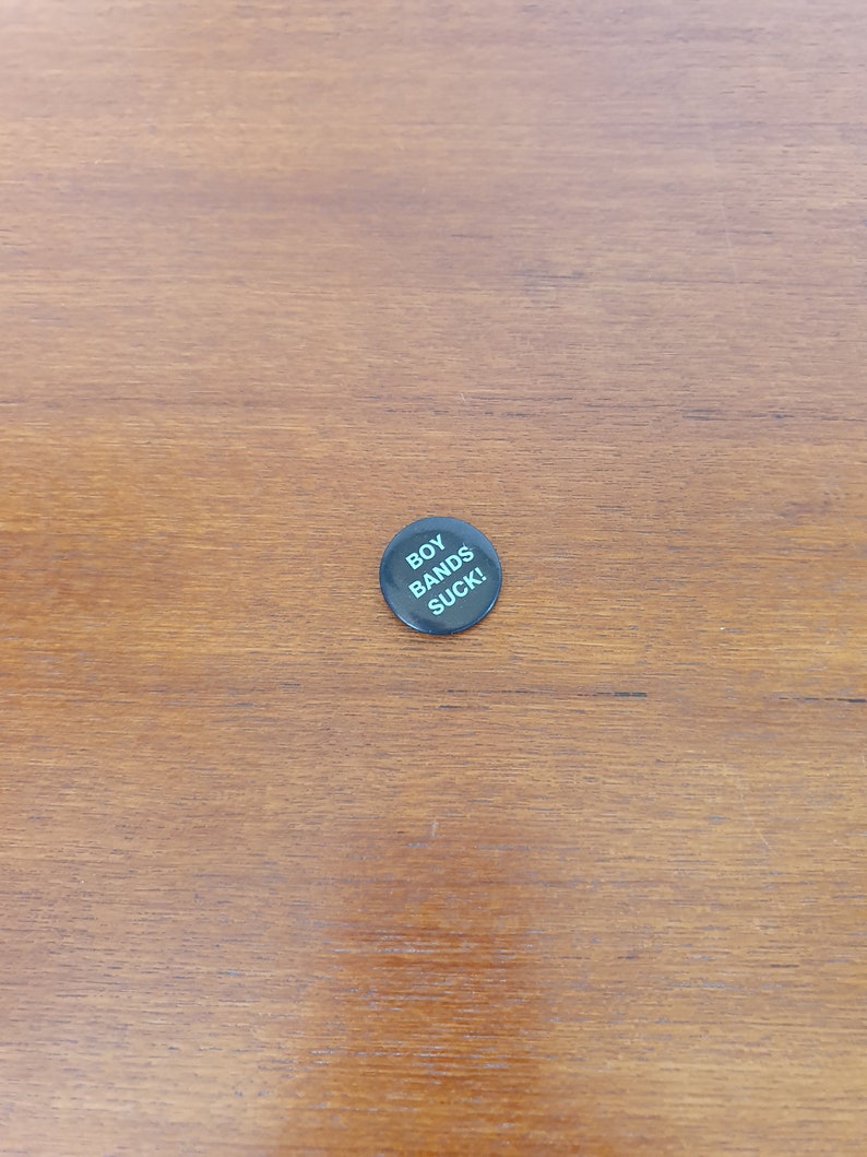 Pins Vintage Badge Buttons Collectors Boy Bands Suck