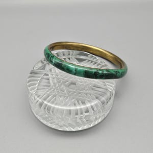 Malachite Brass Bangle