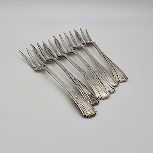 Set of 6 EPNS Lemon Forks - Art Deco
