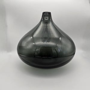 Smoke Glass Bottle Vase - Mid Century Modern
