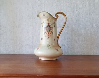 Victorian Pitcher - Large Crown Devon Jug - Art Nouveau