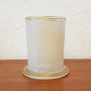 Antique Frosted Glass Wine Bottle Holder Coaster