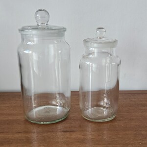 Vintage Glass Storage Jars With Lids British Made 1950s - Etsy