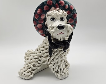 Mid Century Italian Spaghetti Dog Ornament - Hand Painted