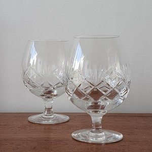 Cut Class Crystal Brandy Balloons - Pair