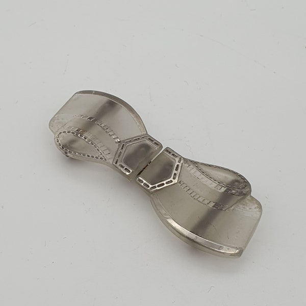 Camphor Glass Czech Belt Buckle