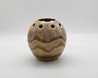 Studio Pottery Posy or Frog Vase - Pebble Vase Style