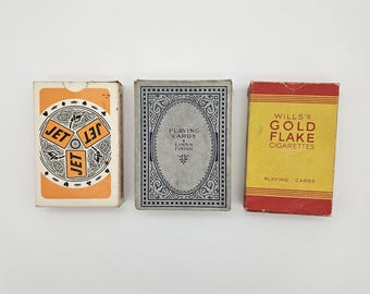 Naipes vintage: elija entre una selección: Pictoral, Will's Gold Flake, Jet