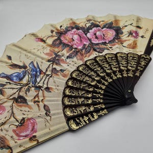 Spanish Lace Folding Hand Fan - Ornate Costume Souvenir Fan