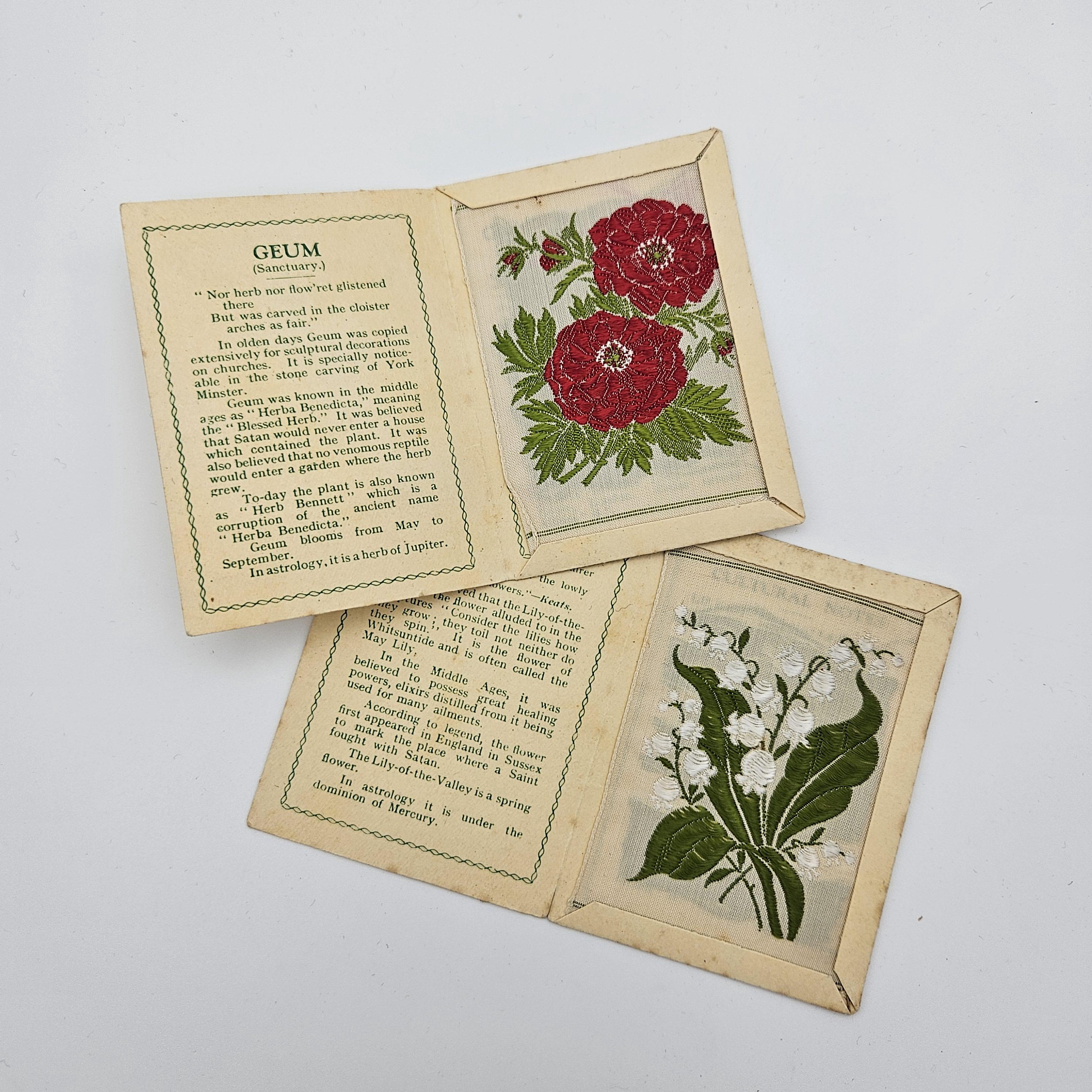 Kensitas Silk Flowers Cigarette Cards C1930s - Medium, 1st Series