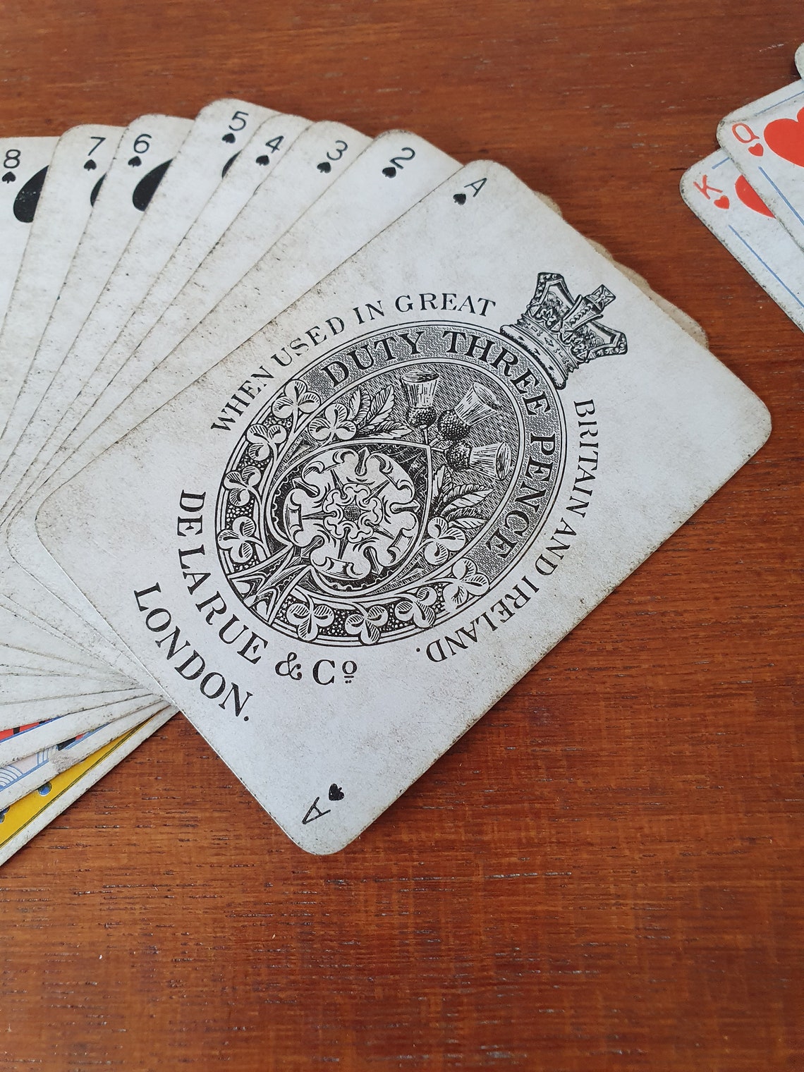 Antique Playing Cards De La Rue & Co London Full Set Etsy