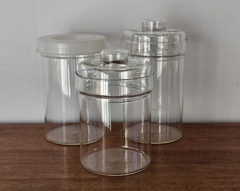 Barattoli di vetro vintage Corning "Show It All" da 1,5 l e 2 l