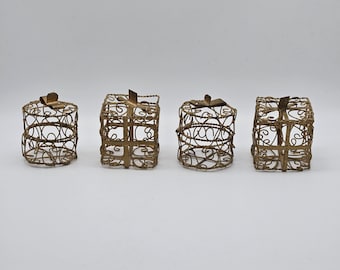 Filigree Gilt Metal Gift Box, Ring Box, Tiny Box