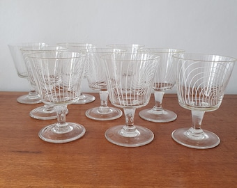 Small Swirl Stem Glasses - Chance Glass