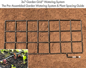 3x7 Garden Grid™ watering system | Pre-assembled garden irrigation system & planting grid, in one!