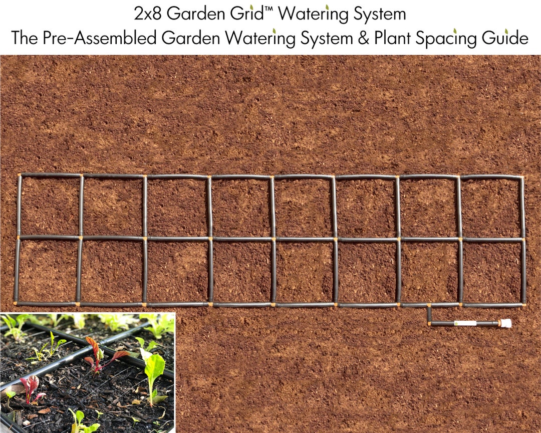 2x8 Garden Grid™ Watering System Preassembled Garden Irrigation System