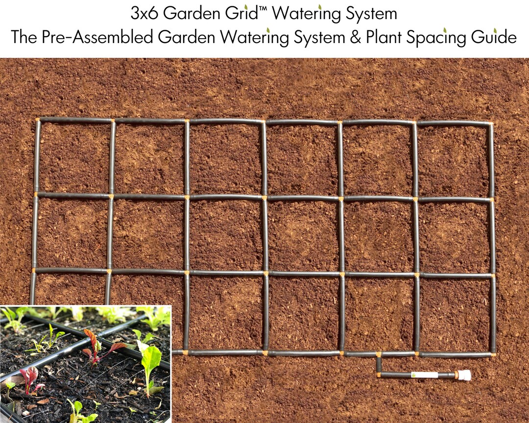 3x6 Garden Grid™ Watering System A Preassembled Garden Irrigation