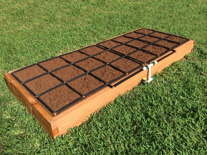 3x8 Cedar Raised Garden Kit With Watering System Modular Image 0