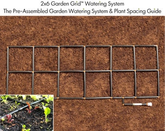 2x6 Garden Grid™ watering system | Pre-assembled garden irrigation system & planting grid, in one!