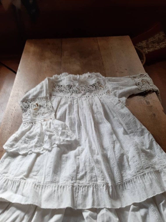 Antique underskirt and blouse, handwoven, hand-emb