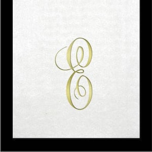 Monogrammed Guest Towels - 3 Different Paper Grade Guest Towels with Antoinette Gold Font