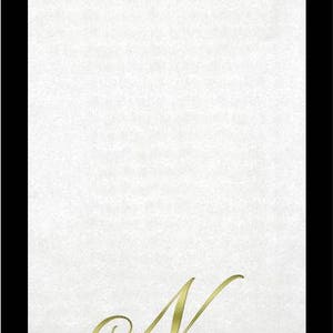 Monogrammed Guest Towels 3 Different Paper Grade Guest Towels with Quill Gold Font image 6