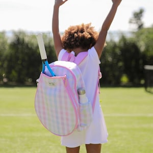 LITTLE LOVE BACKPACK - Tennis Backpack by Ame & Lulu - Monogrammed Tennis Racquet Bag for Boys or Girls Ages 4 - 8 Years