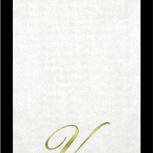 Monogrammed Guest Towels 3 Different Paper Grade Guest Towels with Quill Gold Font image 4