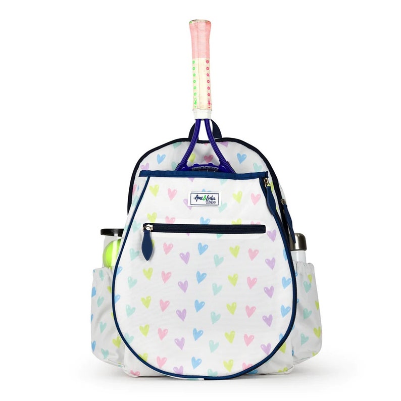 BIG LOVE BACKPACK Tennis Backpack by Ame & Lulu Monogrammed Tennis Racquet Bag for Ages 7-11 Years image 4