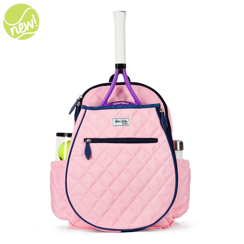 BIG LOVE BACKPACK Tennis Backpack by Ame & Lulu Monogrammed Tennis Racquet Bag for Ages 7-11 Years image 6