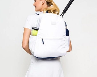 COURTSIDE TENNIS BACKPACK - by Ame & Lulu - Monogrammed Tennis Racquet Bag