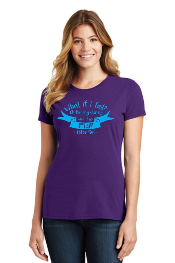 WHAT IF I FALL OH MY DARLING WHAT IF YOU FLY T-Shirt Womens peter pan