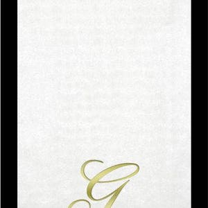 Monogrammed Guest Towels 3 Different Paper Grade Guest Towels with Quill Gold Font image 3