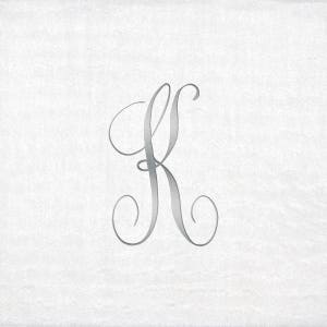 Monogrammed Beverage Napkins 3 Different Paper Grade Napkins with Antoinette Silver Font image 4