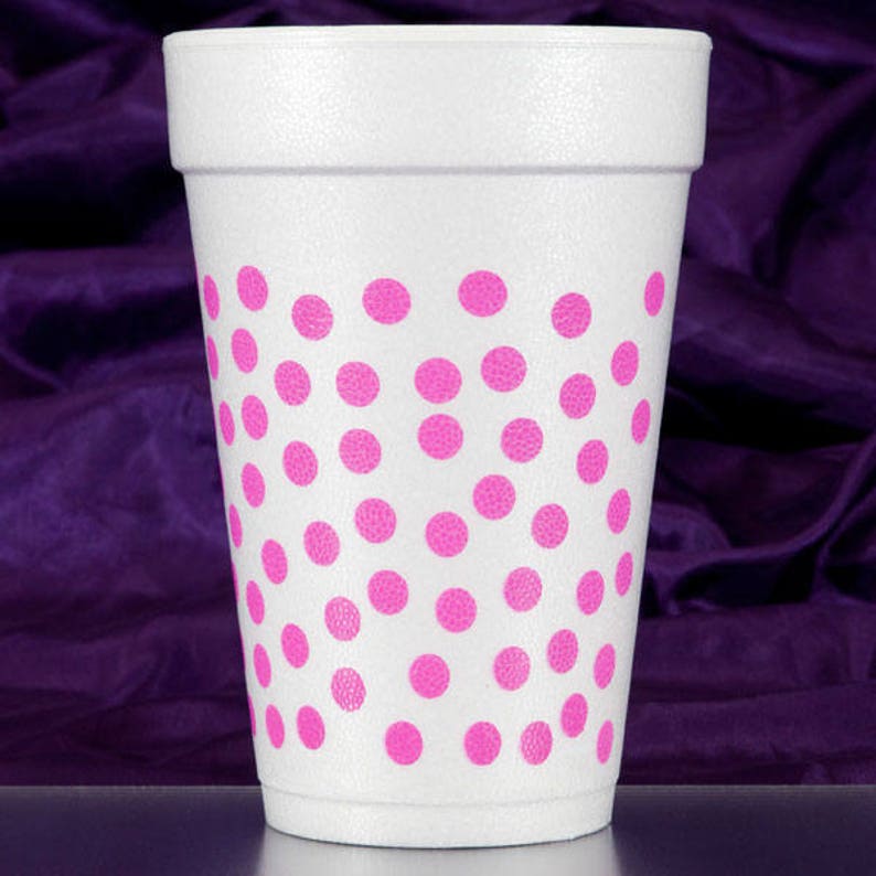 Colorful Party Cups 16 Oz. Styrofoam Party Cups Hearts Etsy