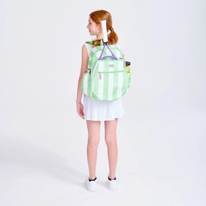 JUNIOR LOVE BACKPACK - Tennis Backpack by Ame & Lulu - Monogrammed Tennis Racquet Bag for Ages 9-12 Years