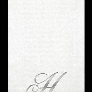 Monogrammed Guest Towels 3 Different Paper Grade Guest Towels with Quill Silver Font image 4