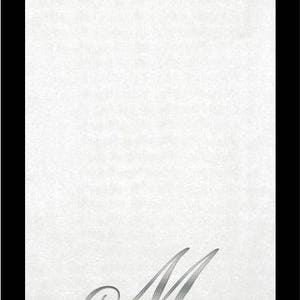 Monogrammed Guest Towels 3 Different Paper Grade Guest Towels with Quill Silver Font image 3