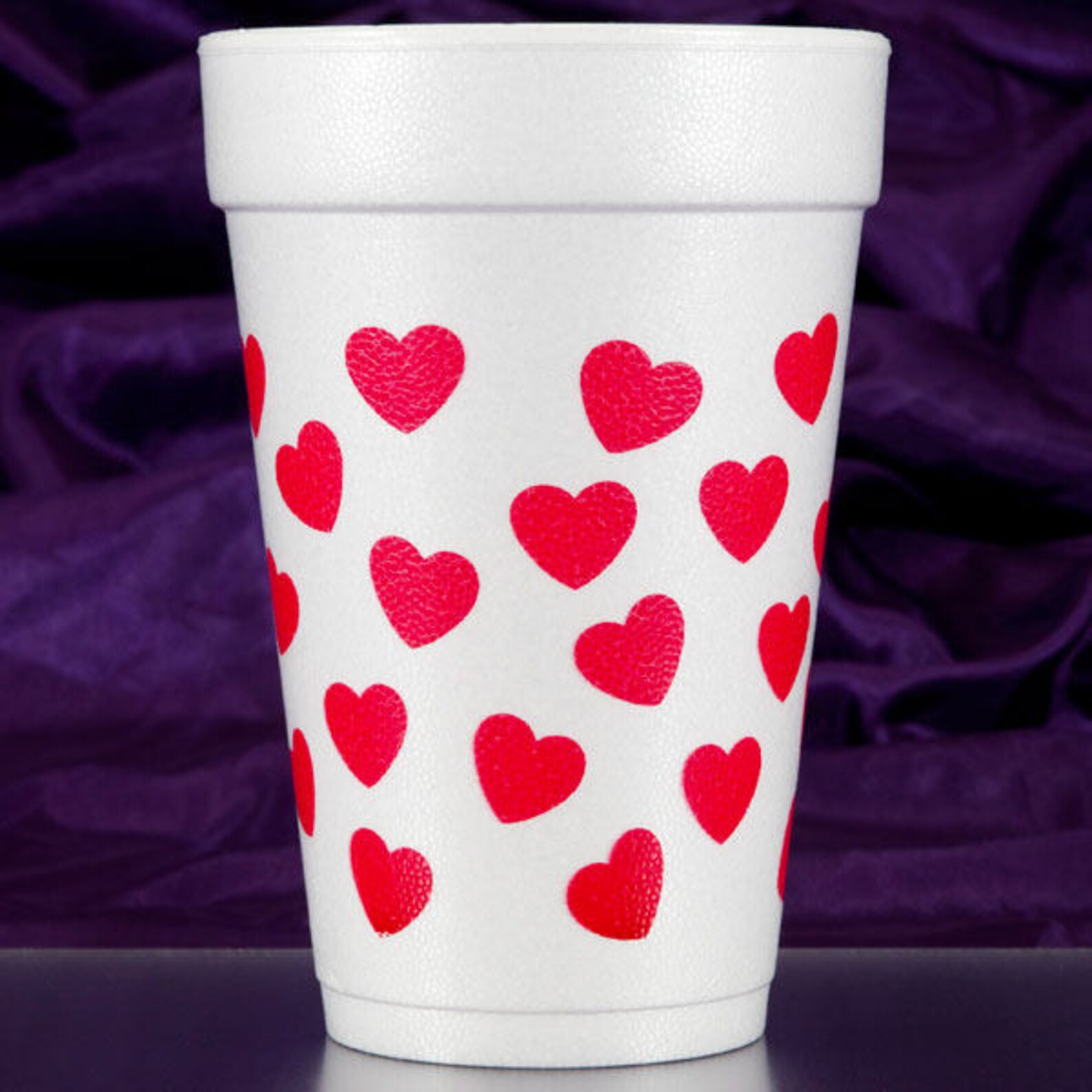 Colorful Party Cups 16 Oz. Styrofoam Party Cups Hearts Etsy