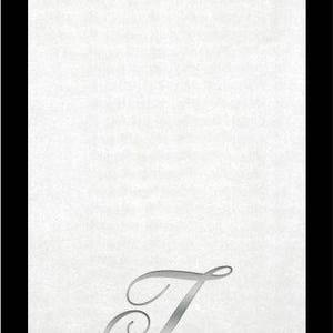 Monogrammed Guest Towels 3 Different Paper Grade Guest Towels with Quill Silver Font image 5