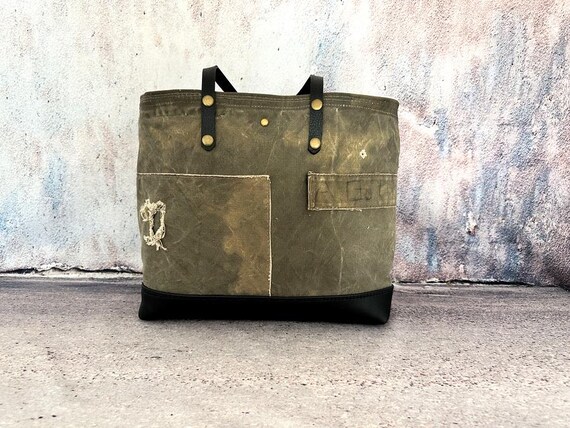 US MILITARY Repurposed Tote Bag X-Large Weekend Travel Overnight