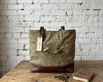 Vintage European MILITARY Repurposed Tote Bag