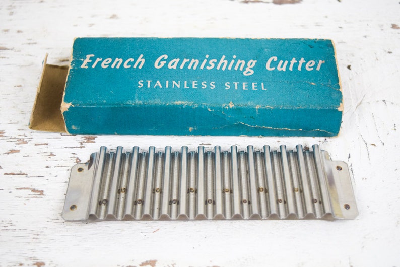 Vintage French Garnishing Cutter Stainless Steel Kitchen Etsy