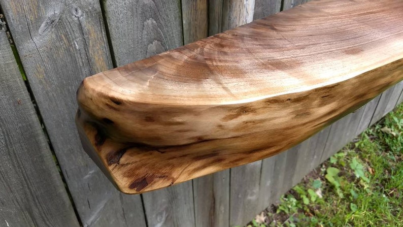 Live edge mantel Fireplace mantel shelf floating shelf | Etsy