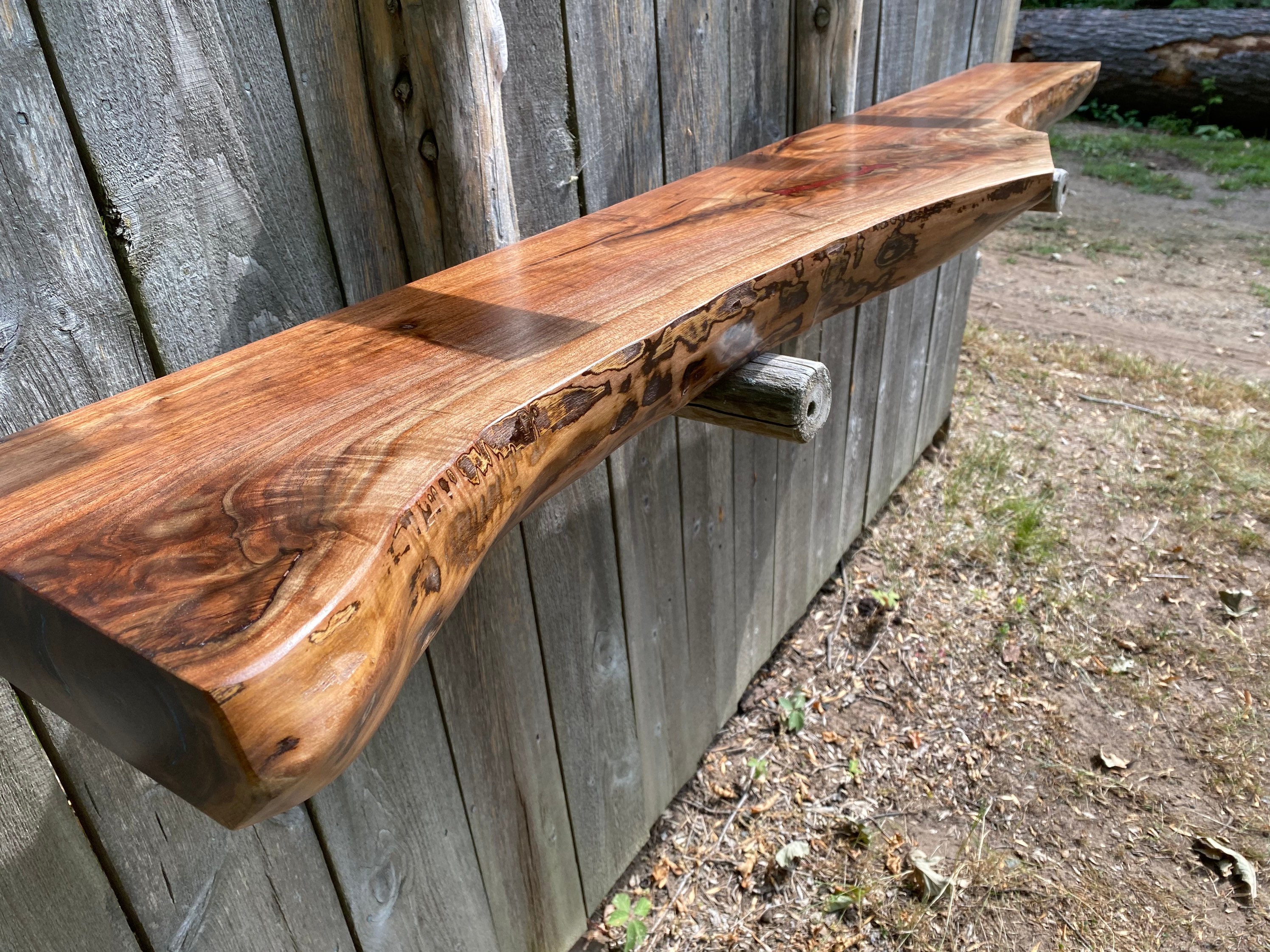 Live edge mantel Fireplace mantel shelf live edge wood Etsy