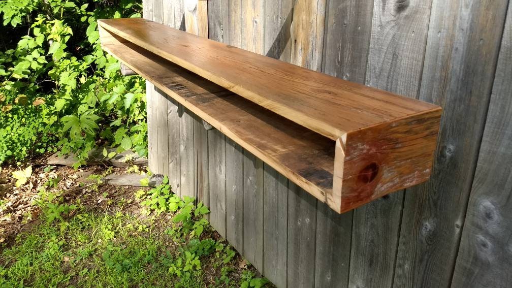 Barnwood mantel fireplace mantel shelf box mantel natural Etsy