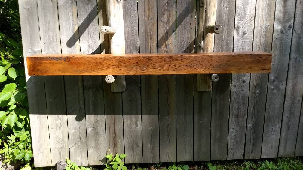 Barnwood mantel fireplace mantel shelf box mantel natural Etsy
